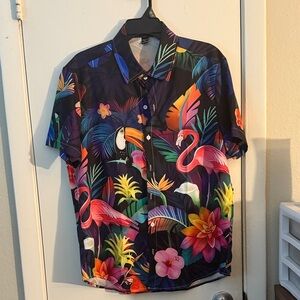 NFINITY Vibrant Tropical Print Men's Shirt